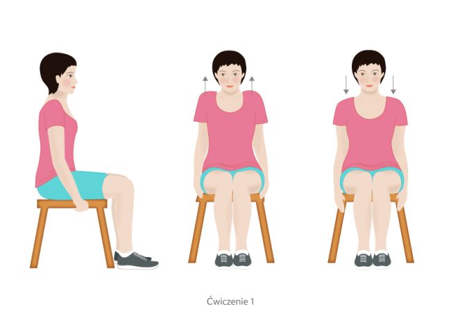 ćwiczenie na kręgosłup piersiowy - przykład: ilustracja nr 1