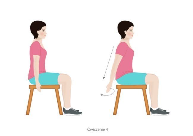 ćwiczenie na kręgosłup piersiowy - przykład: ilustracja nr 4