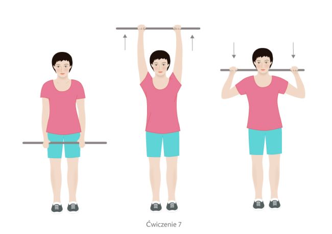 ćwiczenie na kręgosłup piersiowy - przykład: ilustracja nr 7