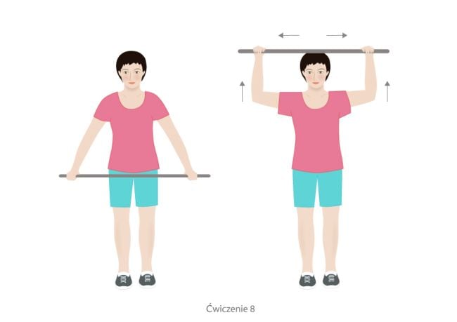 ćwiczenie na kręgosłup piersiowy - przykład: ilustracja nr 8