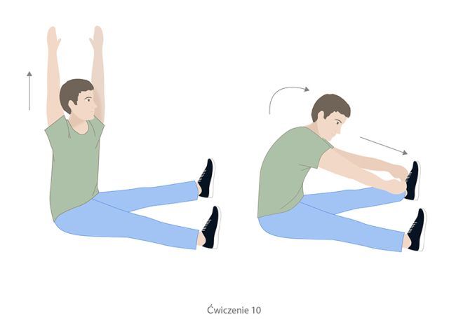 ćwiczenie na kręgosłup lędźwiowy - przykład: ilustracja nr 10