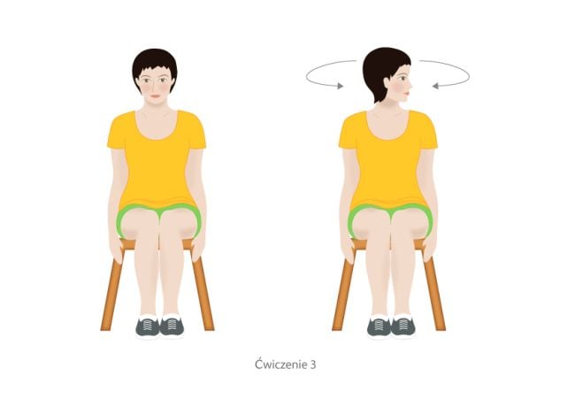 ćwiczenie na kręgosłup szyjny - przykład: ilustracja nr 3