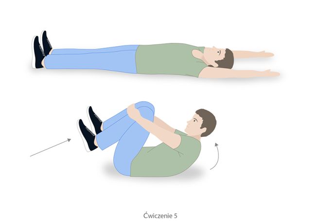 ćwiczenie na kręgosłup lędźwiowy - przykład: ilustracja nr 5