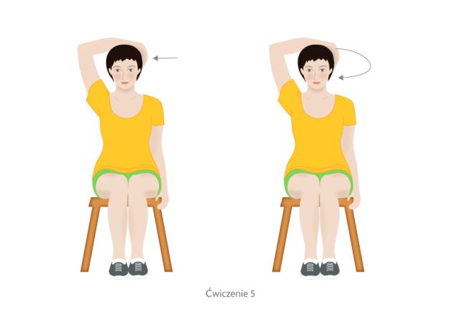 ćwiczenie na kręgosłup szyjny - przykład: ilustracja nr 5