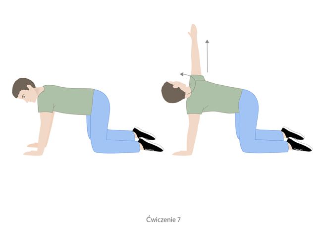 ćwiczenie na kręgosłup lędźwiowy - przykład: ilustracja nr 7