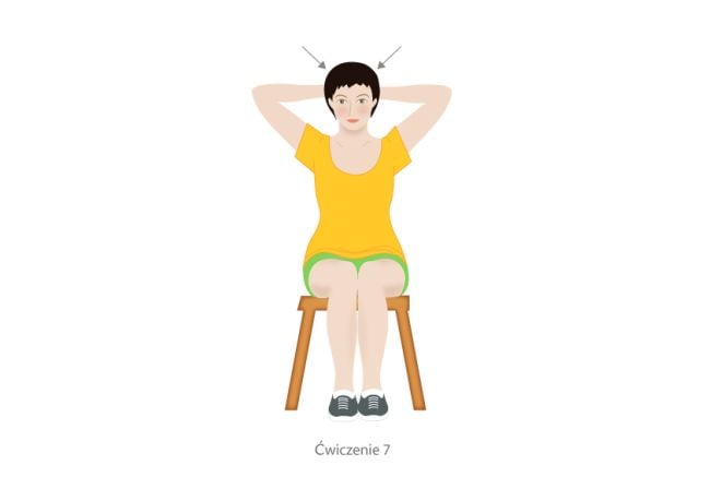 ćwiczenie na kręgosłup szyjny - przykład: ilustracja nr 7
