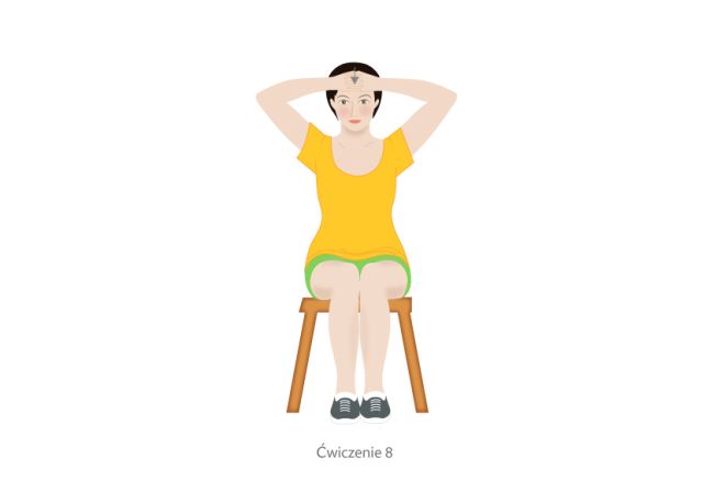 ćwiczenie na kręgosłup szyjny - przykład: ilustracja nr 8