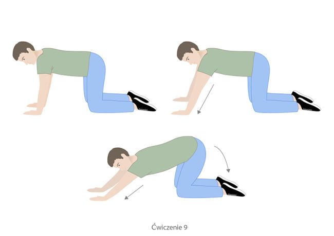 ćwiczenie na kręgosłup lędźwiowy - przykład: ilustracja nr 9