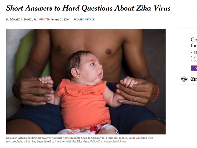 Zika virus, The New York Times