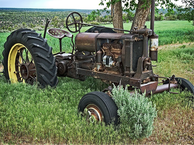 traktor, wieś