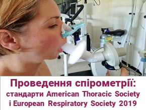 Проведення спірометрії відповідно до стандартів American Thoracic Society i European Respiratory Society 2019