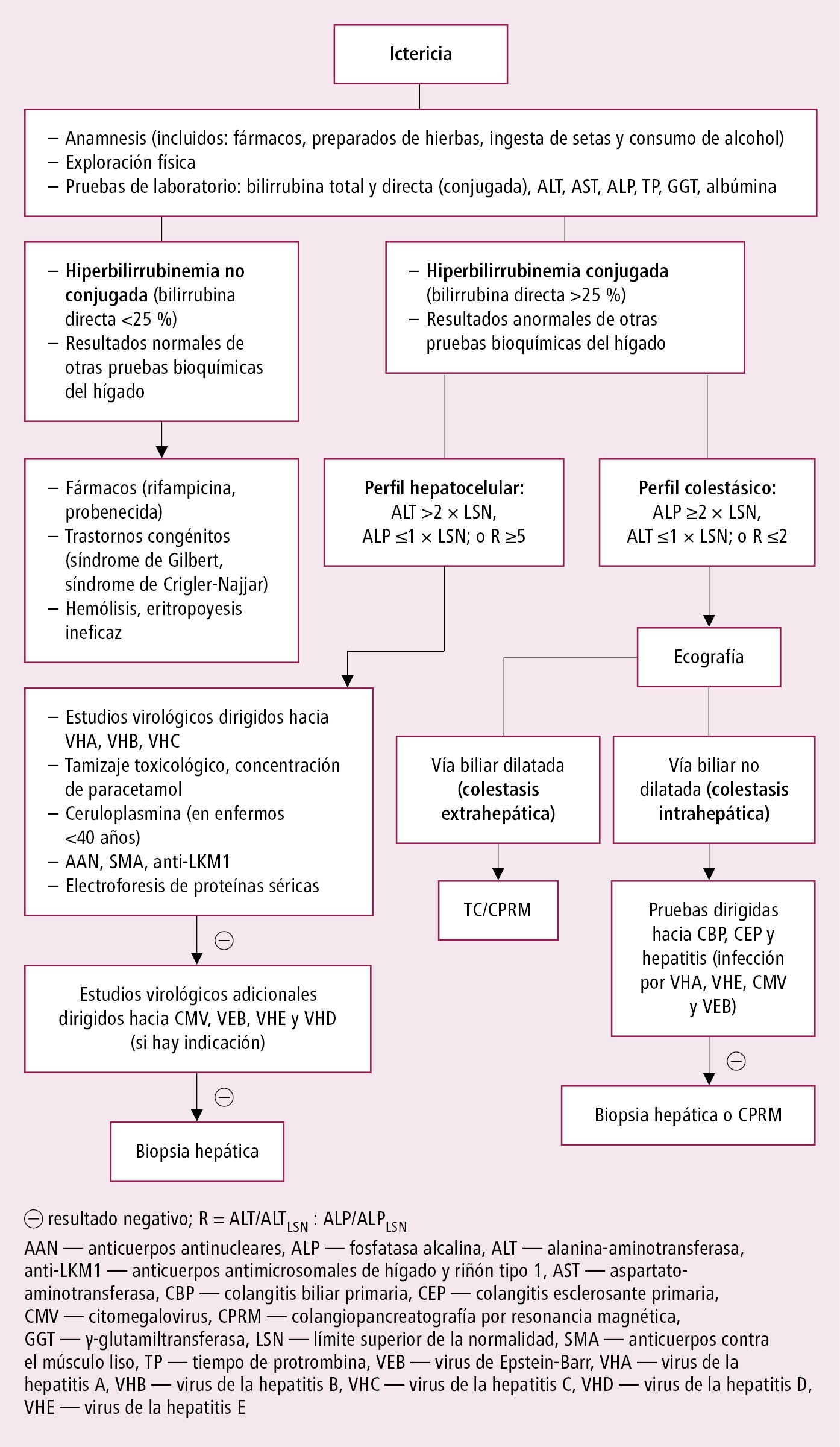    Fig. 1.27-1.  Diagnóstico de la ictericia 